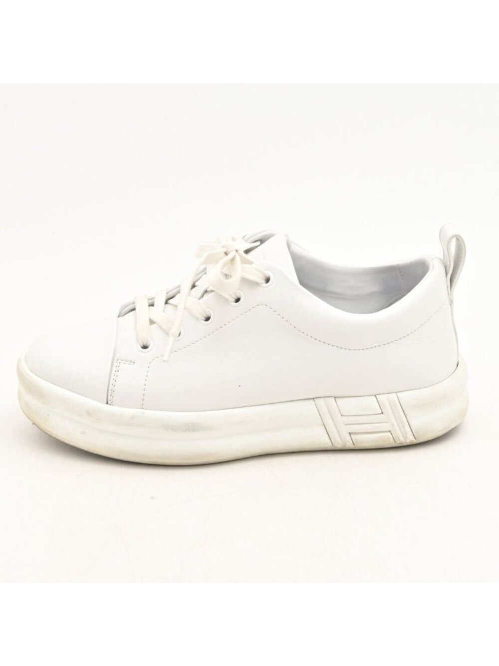 Hermes Sneakers Happy White Leather
